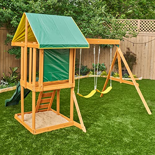 KidKraft Appleton Wooden Swing Set Multicolor
