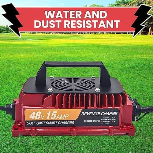 Revenge Golf Cart Parts & Accessories 15 AMP EZGO RXV & TXT Battery Charger Red
