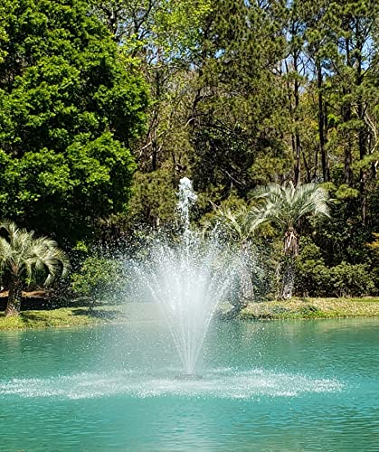 Hydro-Torque Series Floating Fountain with 5 Spray Patterns Black