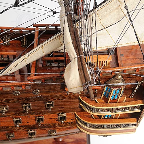 Old Modern Handicrafts Royal Louis Ship Model Natural Wood
