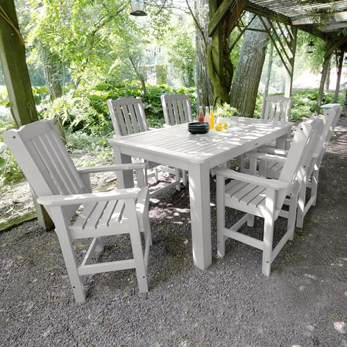 Highwood Lehigh 7pc Rectangular Counter Height Dining Set 72" x 42" White