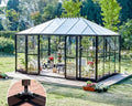 AMERLIFE 14x9.5x9 FT Hybrid Polycarbonate Greenhouse Black