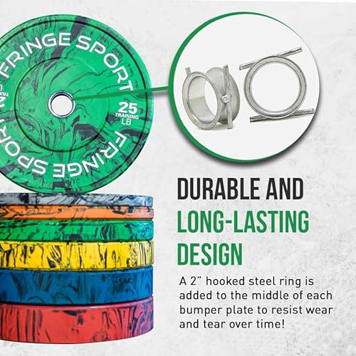 FringeSport Tie-Dye Tiger Stripe Bumper Plates Set 370 lbs