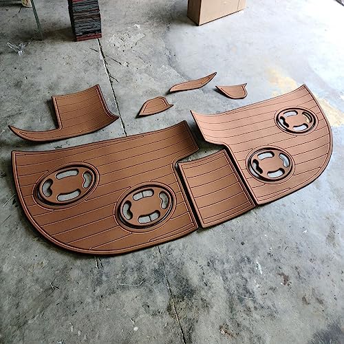 Valman Boat EVA Faux Teak Decking Floor Mat for 2000 Sea Ray 340 Sundancer Swim Platform - Multiple Color Options