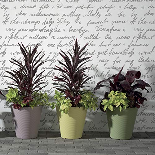 Crescent Garden Madison Planter Double-Walled Plant Pot 34-Inch Mocha