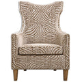 Diva At Home Plush Animal Pattern Armchair Brown