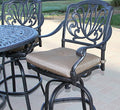 Patio Land Elizabeth Outdoor Patio 5pc Set Bar Table 42" Dark Bronze