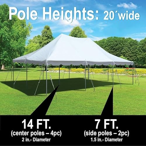 TentandTable Premium 20' x 30' Canopy Tent White