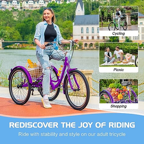 Slsy Adult Tricycles 7 Speed Grapefruit Glow