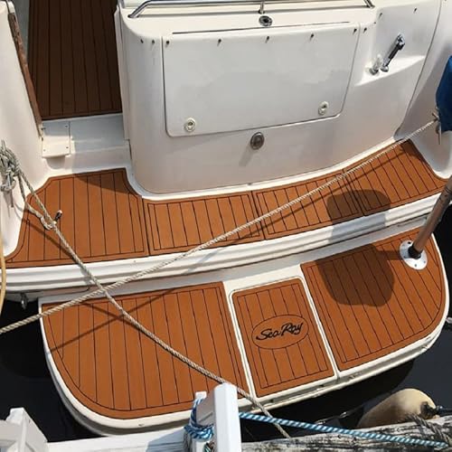 Generic Boat EVA Faux Teak Decking Floor for 2012 Sea Ray 260 SD Cockpit Kit