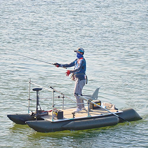 AQUOS 12V 55LBS 48inch Electric Bow Mount Trolling Motor with Remote Control Black