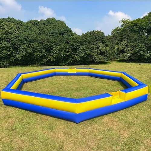 WARSUN Giant 26Ft Inflatable Gaga Ball Pit with Built-in Blower Blue&Yellow