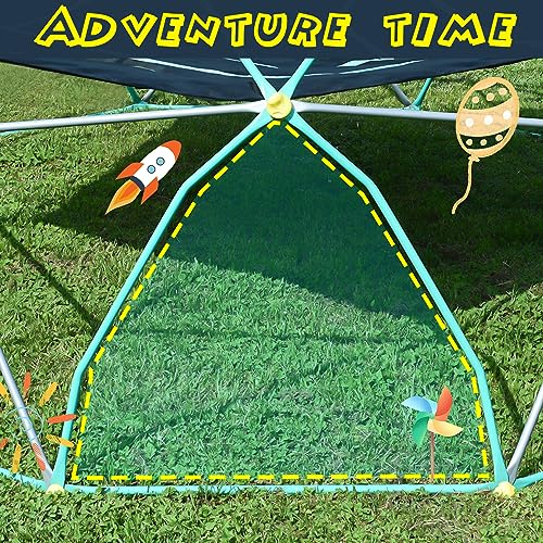 KOZYSPHERE 13ft Geometric Dome Climber Play Center Green/Grey