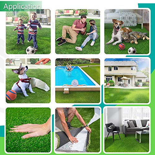 Fas Home Artificial Grass Turf 12FTx60FT Customized Width-12FT
