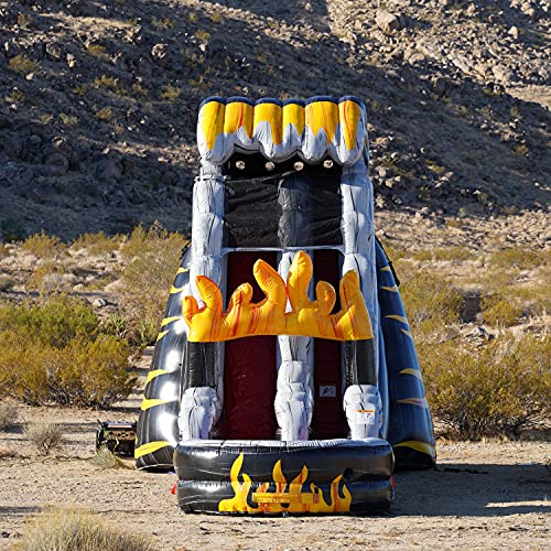 JumpOrange 19' Flame Water Slide with Splash Pool and Blower