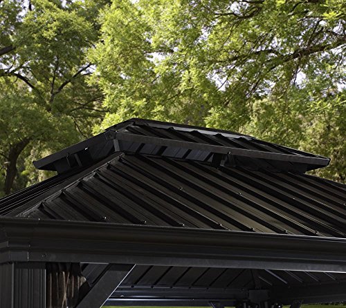 Sojag 500-7156980 Messina Hard Top Sun Shelter 10' x 12' Charcoal