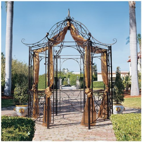 Design Toscano The Amelie Architectural Steel Garden Gazebo Bronze