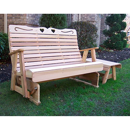 Creekwine Design Cedar Royal Country Hearts Rocking Glider 5" Red