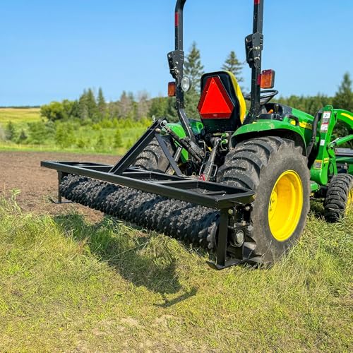 Field Tuff 5' 3 Point Cultipacker with 26 Cast Iron Wheels, 60" Working Width, Black