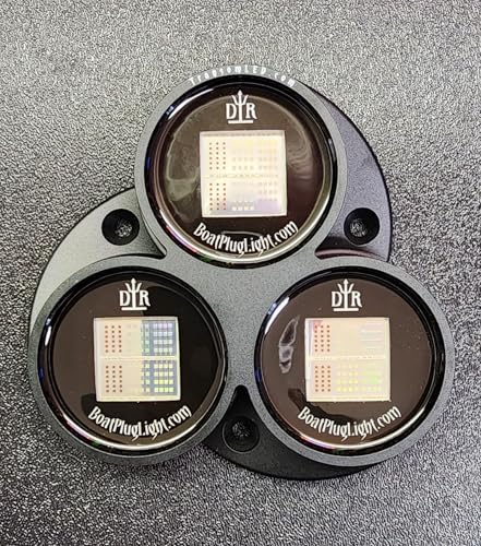 BoatPlugLight.com Trinity Boat Transom LED Underwater Light RGB Color Changing