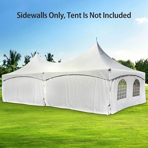 TentandTable 20' x 40' Premium Blockout Sidewall Kit White