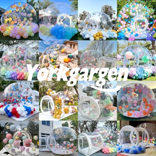 Yorkgargen Inflatable Bubble House 10ft Clear Dome Tent White