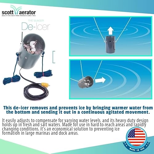 Scott Aerator Slinger De-Icer for Lakes & Ponds 1/2 HP Stainless Steel