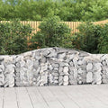 Arched Gabion Baskets 2 pcs Galvanized Iron for Outdoor Plants Self-Watering Pots White Black Other