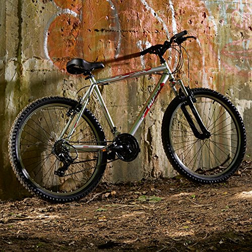 Huffy Escalate Hardtail Mountain Trail Bike - 26" Wheel/18 inch Frame Gloss Nickel