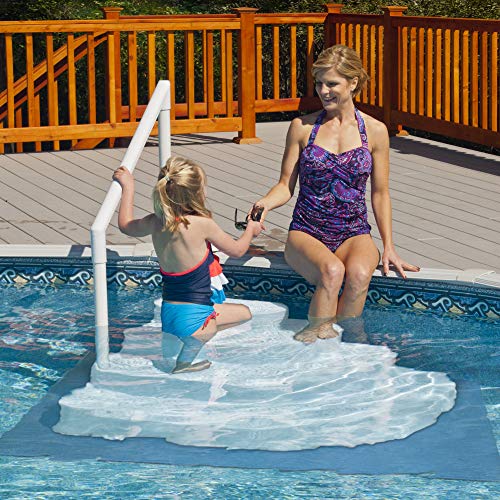 Blue Wave NE110WH Wedding Cake Above Ground Liner Pad Pool Step White