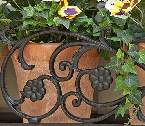 Windowbox 72in. French Quarter Aluminum Window Box Cage Black