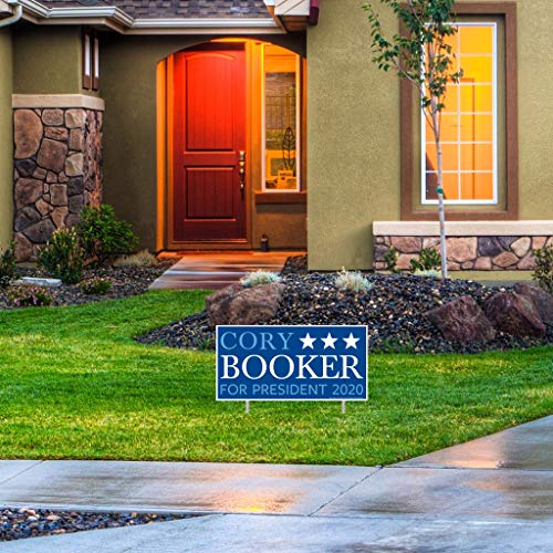 VictoryStore Cory Booker 2020 Yard Sign 12"x24" Corrugated Plastic with Stakes