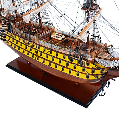 Old Modern Handicrafts Museum-Quality HMS Victory Model Ship Red