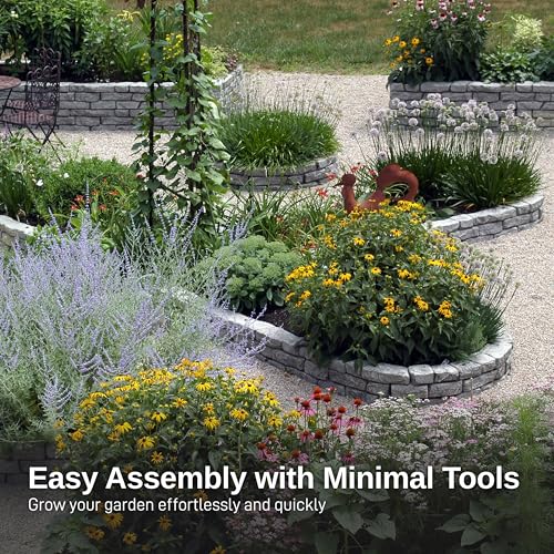 RTS Home Accents Rock Lock Raised Garden Bed Kit 48" Round