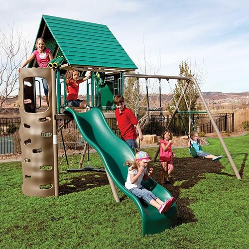 Lifetime Big Stuff Swing Set Playset Earthtone
