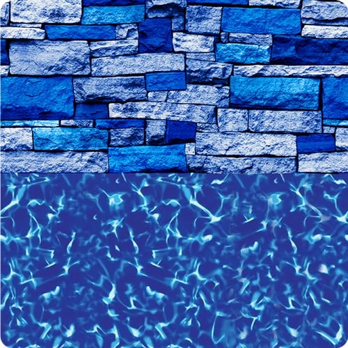 LINERWORLD.COM 18'x33' Oval Pool Liner 25 Gauge Vinyl Tahoe Valley