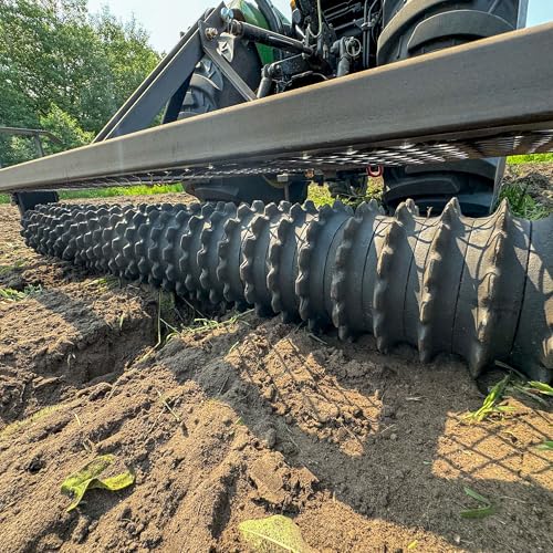 Field Tuff 5' 3 Point Cultipacker with 26 Cast Iron Wheels, 60" Working Width, Black