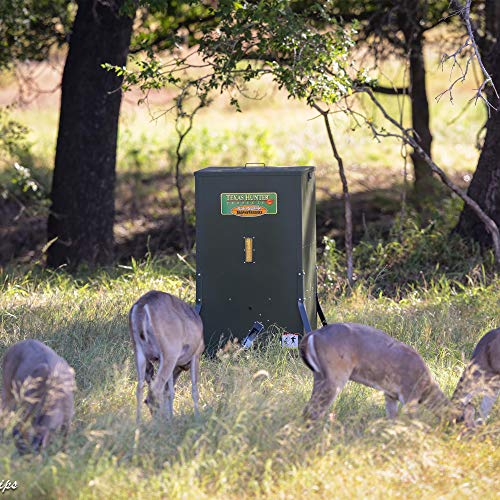 Texas Hunter Products Hide-A-Way Directional Wildlife Feeder 400lb Capacity Hunter Green