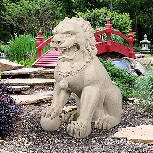 Design Toscano Male Foo Dog Antique Stone Finish