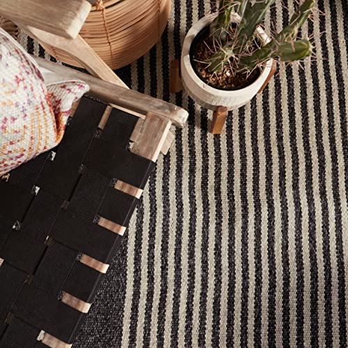 Jaipur Living Indoor Outdoor 9x12 Large Area Rug Striped Dark Gray