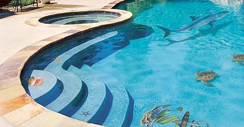 Custom Mosaics, Inc. Anchor and EEL Porcelain Swimming Pool Mosaic