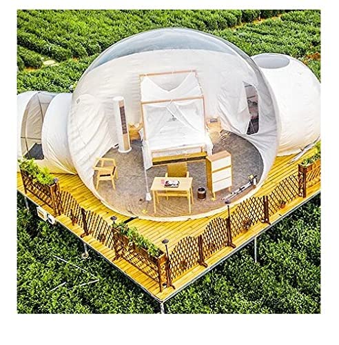 Generic Inflatable Double Rooms Bubble Tent 4M Main 2M Small Clear