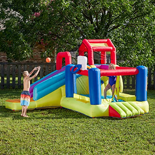 BANZAI Climb ’N’ Bounce House with Slides & Blower Multi