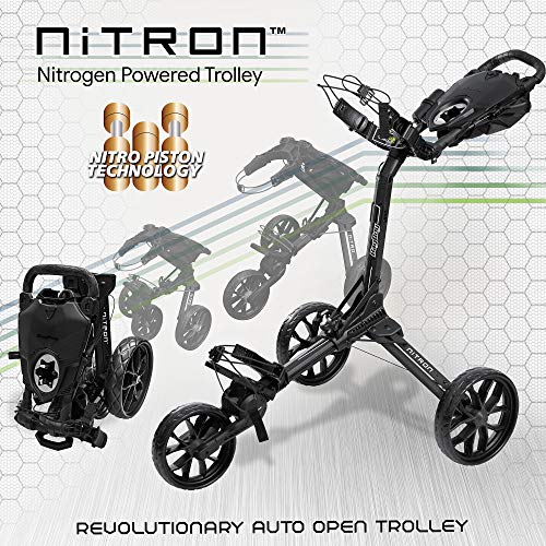 Bag Boy Nitron 3 Wheel Golf Push Cart Graphite/Black