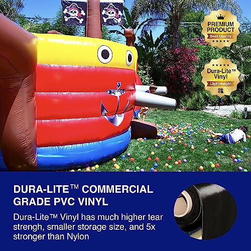 JumpOrange 15’ Pirate Ship Water Slide Playset Red