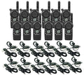Motorola Solutions 12 Pack CLS1110 Walkie Talkie Radios with Headsets Black