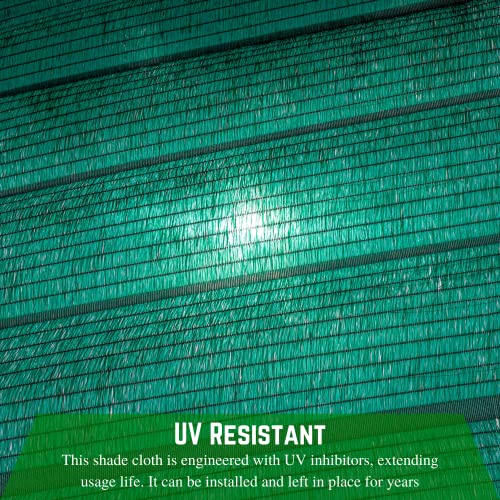 Farm Plastic Supply Green Shade Cloth 70% 12' x 300' Mesh Fabric for Garden Shade and Privacy Screen