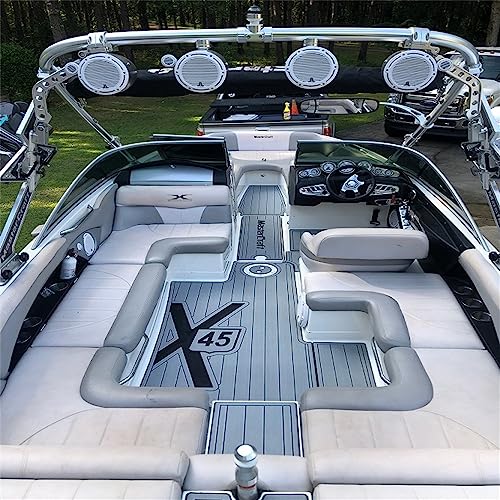 Zomanon Boat EVA Faux Teak Decking Floor Mat for 2014-2018 Mastercraft X46 Cockpit Pad, Multiple Color Options