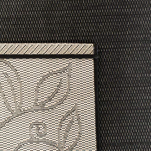 Safavieh Courtyard Collection Area Rug 6'7" x 9'6" Black/Beige