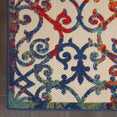 Nourison Aloha Indoor/Outdoor Multicolor Area Rug 10' x 14'